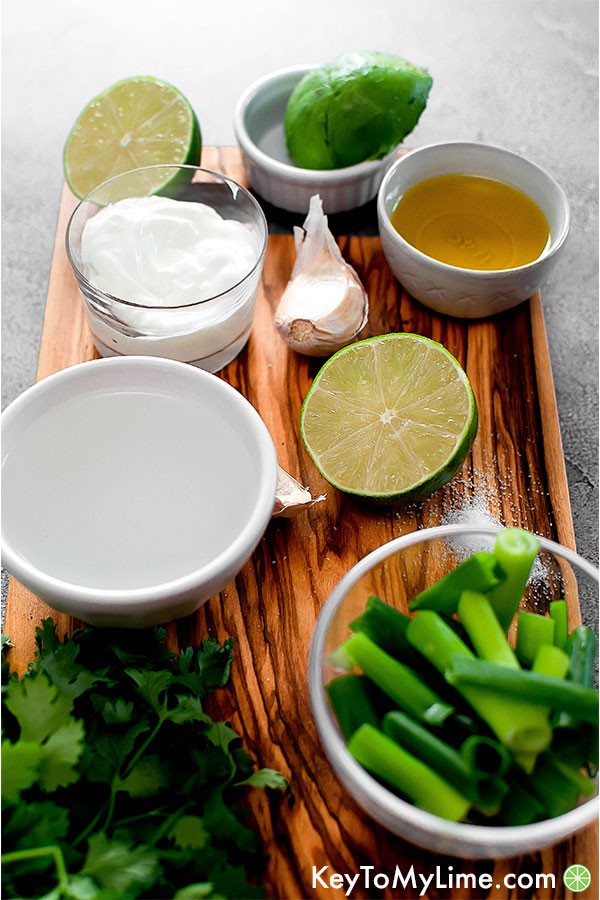 Cilantro Lime Sauce Ingredients 2