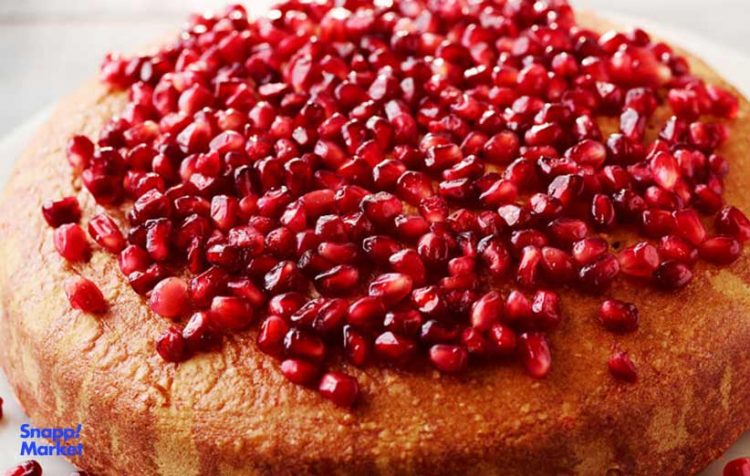 Pomegranate cake yalda 750x476