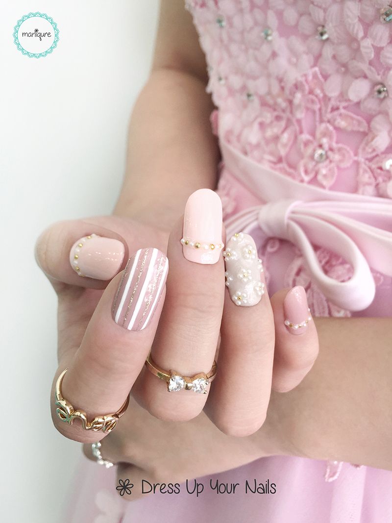 Wedding nails bride manicure nail art design 14