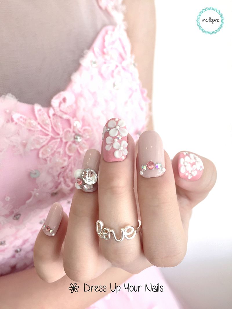 Wedding nails bride manicure nail art design 5